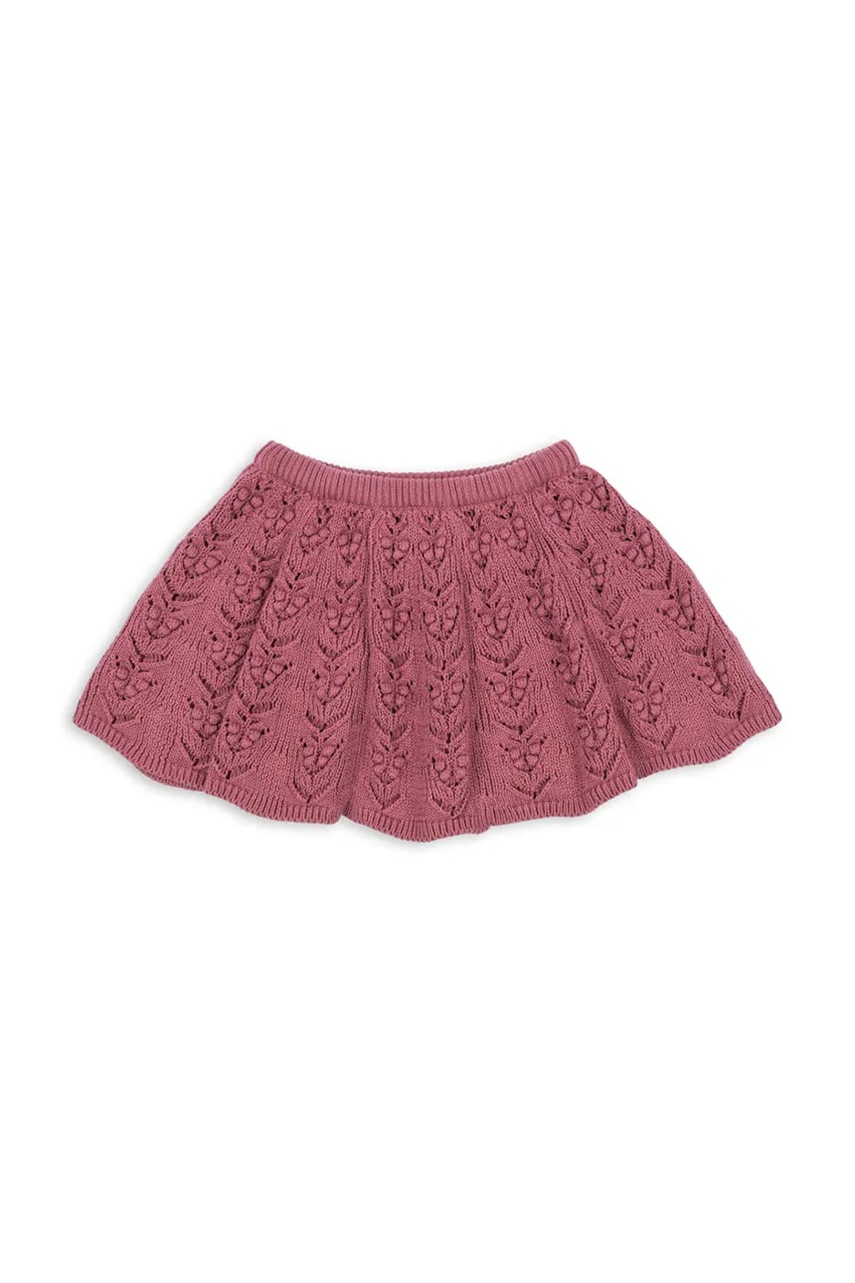 Детская хлопковая юбка Konges Sløjd CABBY SKIRT GOTS цвет розовый mini расклешённая KS103739