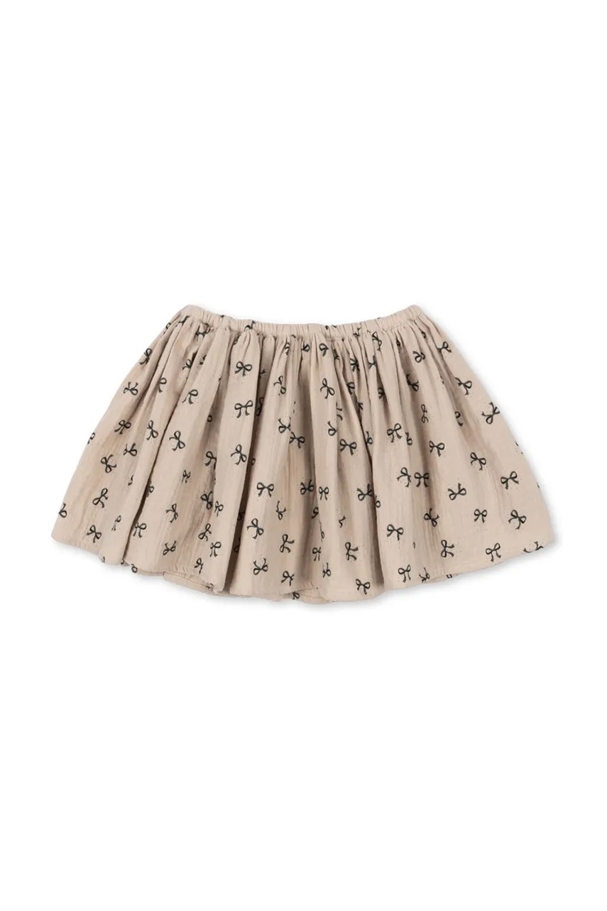 Konges Sløjd fustă din bumbac pentru copii COCO SKIRT GOTS culoarea bej, mini, evazați, KS103761