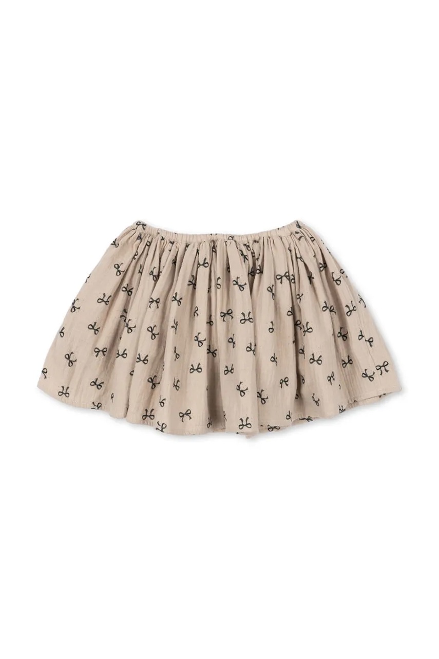Детская хлопковая юбка Konges Sløjd COCO SKIRT GOTS цвет бежевый mini расклешённая KS103761