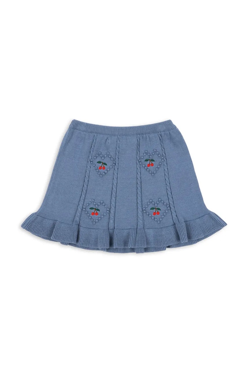 Детская хлопковая юбка Konges Sløjd SOLEIL KNIT SKIRT GOTS mini прямая KS103982