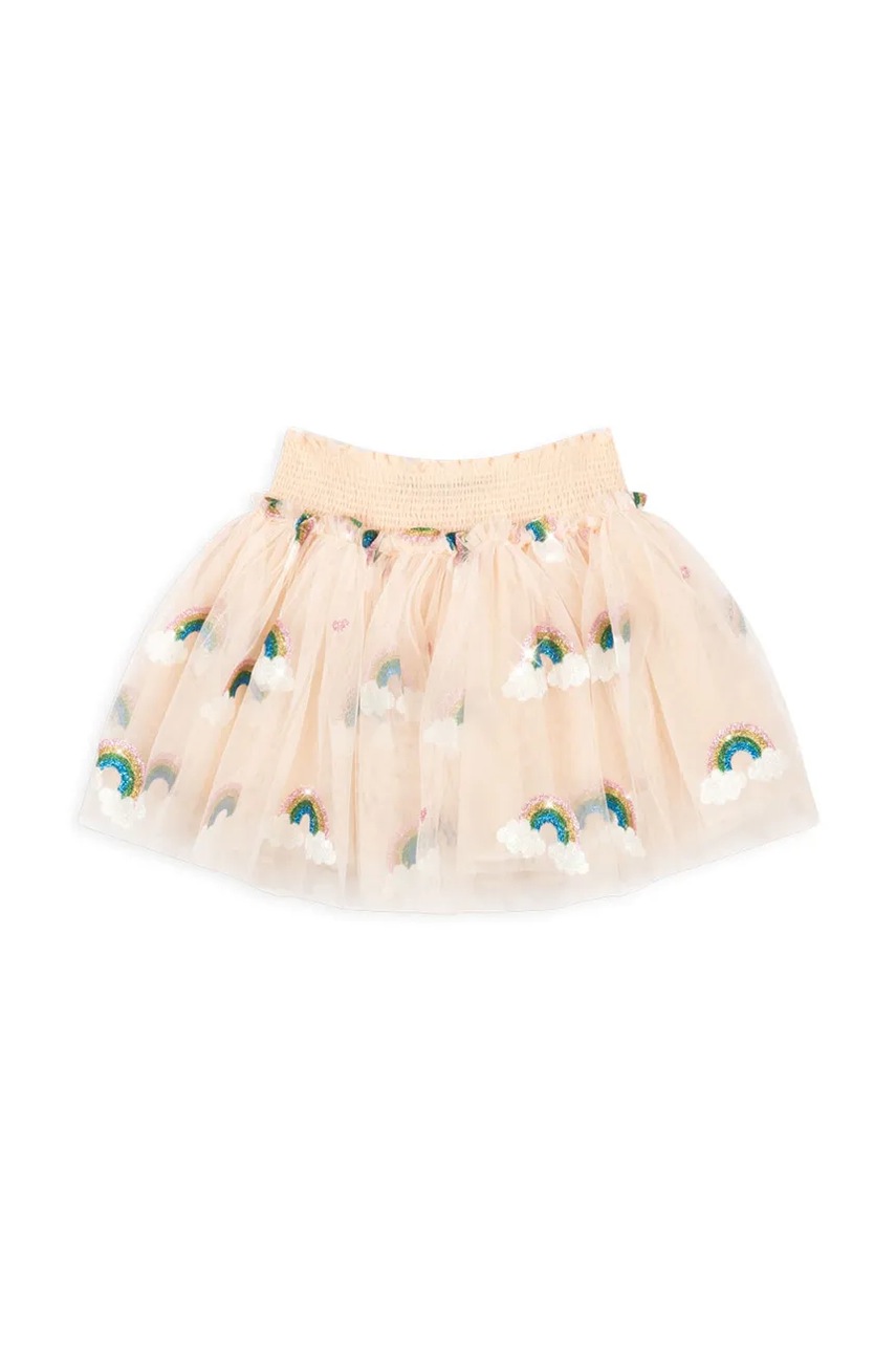 Детская юбка Konges Sløjd TULLIE SMOCK SKIRT цвет бежевый mini расклешённая KS104021