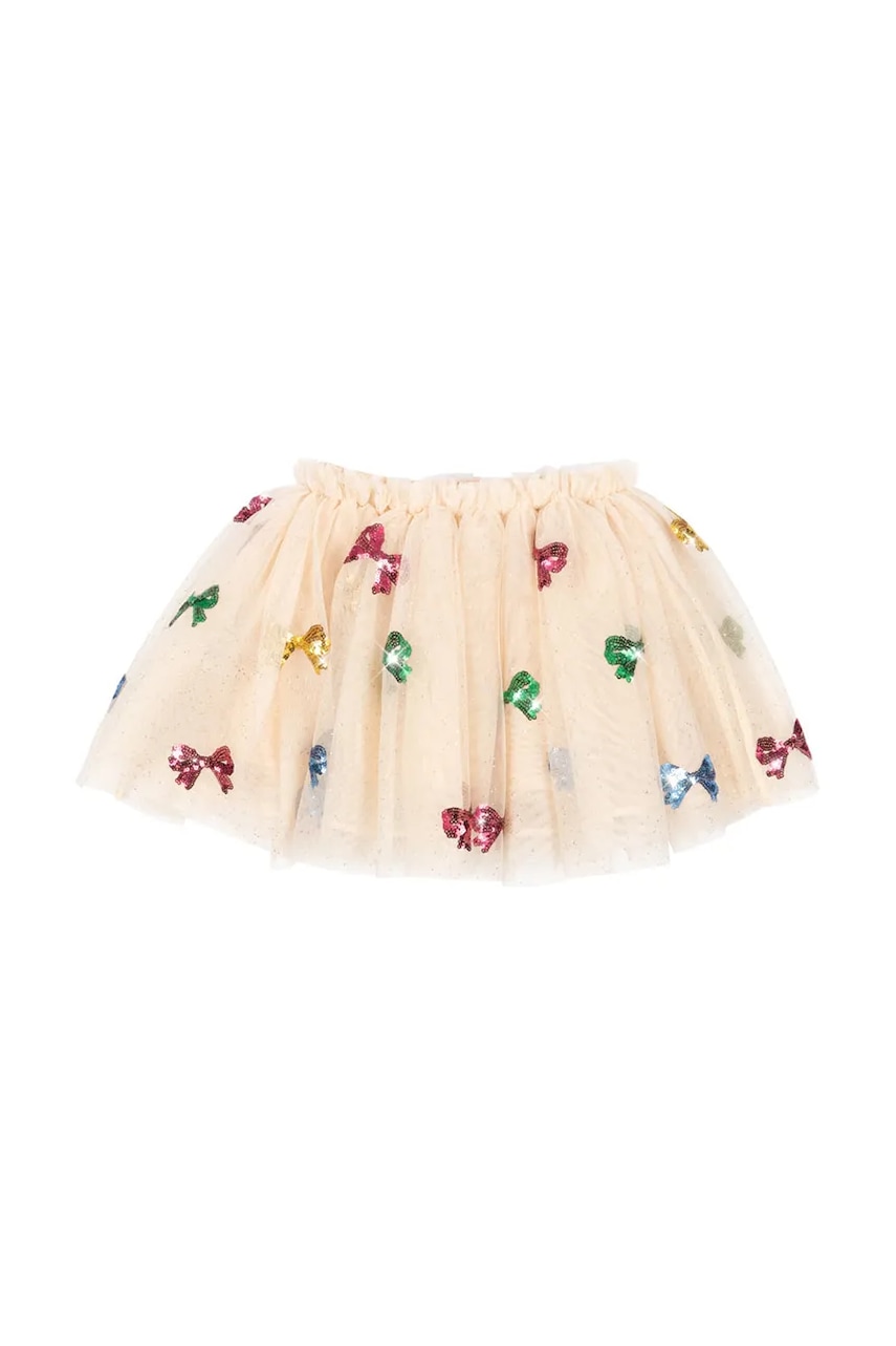 Konges Sløjd fustă fete YVONNE SKIRT culoarea bej, mini, evazați, KS104047