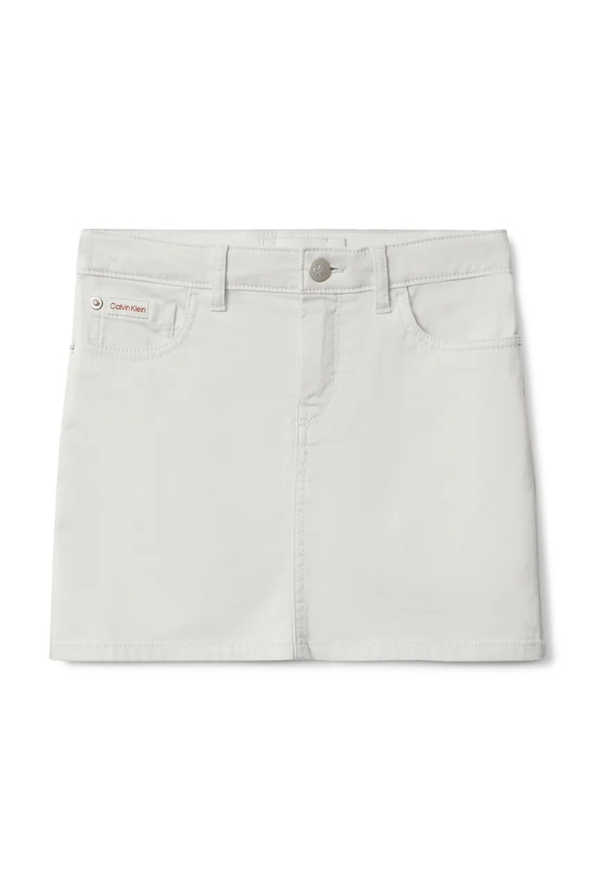 Детская юбка Calvin Klein Jeans цвет бежевый mini прямая IG0IG03030
