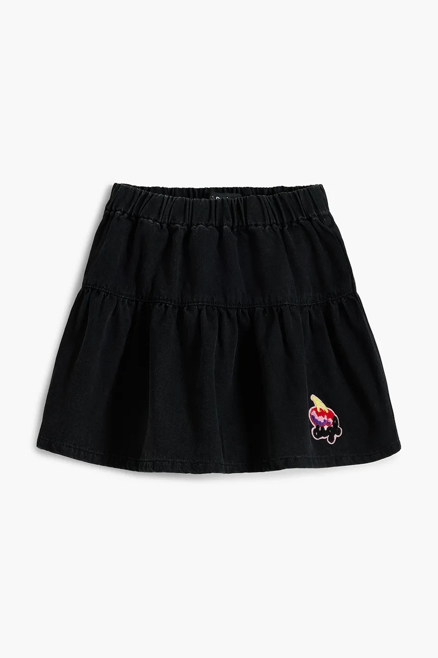 Desigual fustă fete culoarea negru, mini, evazați, 25WGFD02