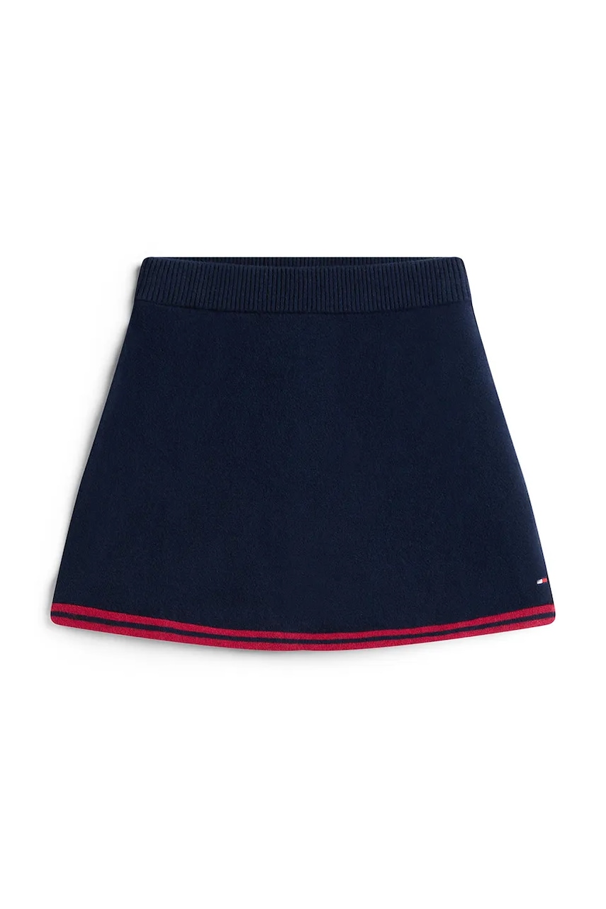 Детская юбка Tommy Hilfiger цвет синий mini прямая KG0KG08913 Детская юбка Tommy Hilfiger цвет синий mini прямая KG0KG08913