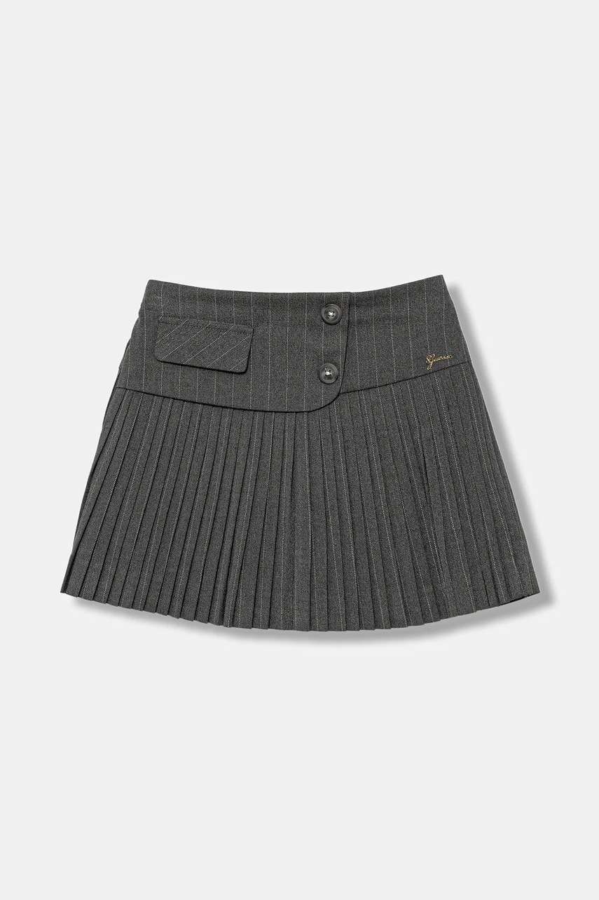 Levně Dětská sukně Guess šedá barva, mini, áčková, J5BD01 W3150