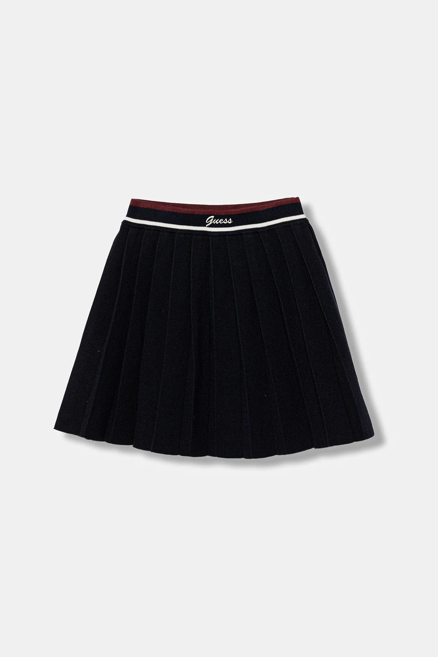 Levně Dětská sukně Guess tmavomodrá barva, mini, áčková, J5BD16 Z1152