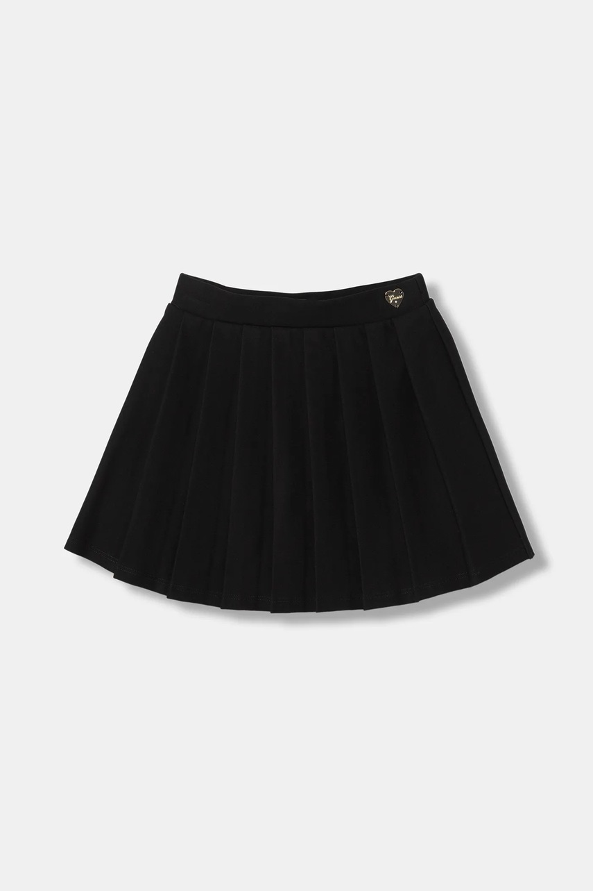 Levně Dětská sukně Guess černá barva, mini, áčková, K5BD02 KAUH0
