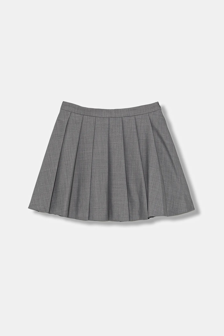 Детская юбка с добавлением шерсти Pinko цвет серый mini расклешённая KFGO011.C.ML025 Детская юбка с добавлением шерсти Pinko цвет серый mini расклешённая KFGO011.C.ML025