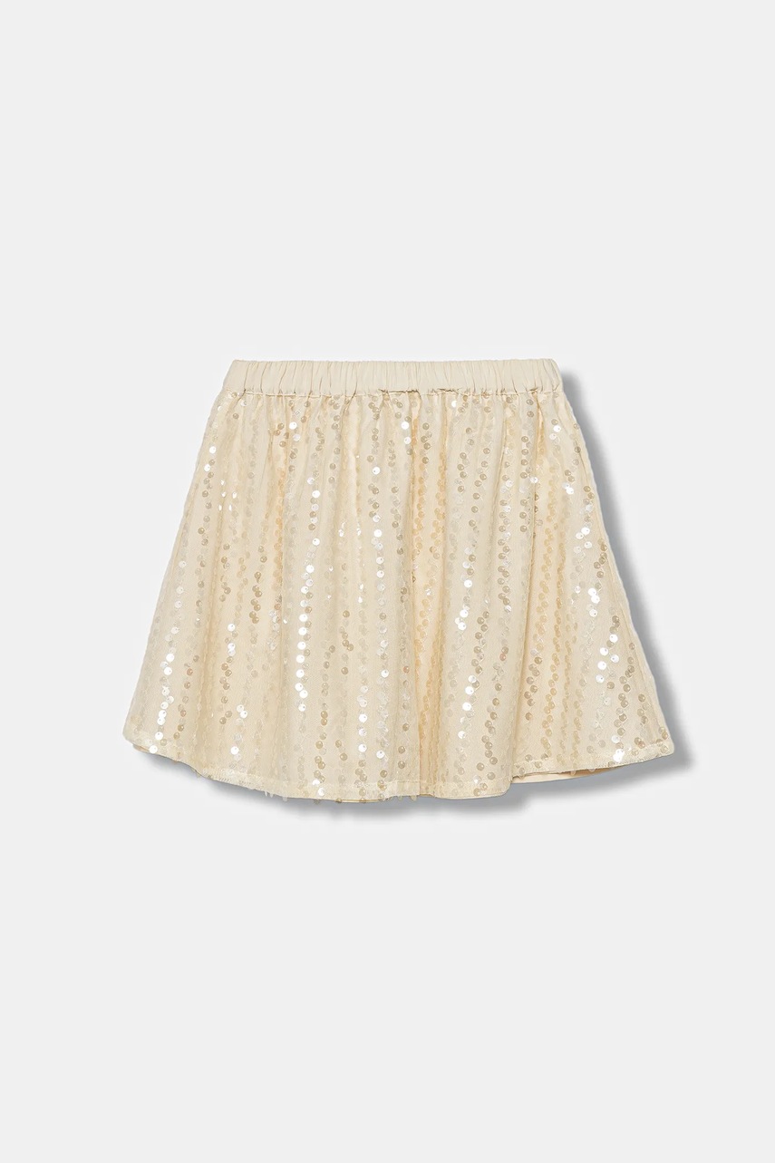 Детская юбка United Colors of Benetton цвет бежевый mini расклешённая 4PAYC002J