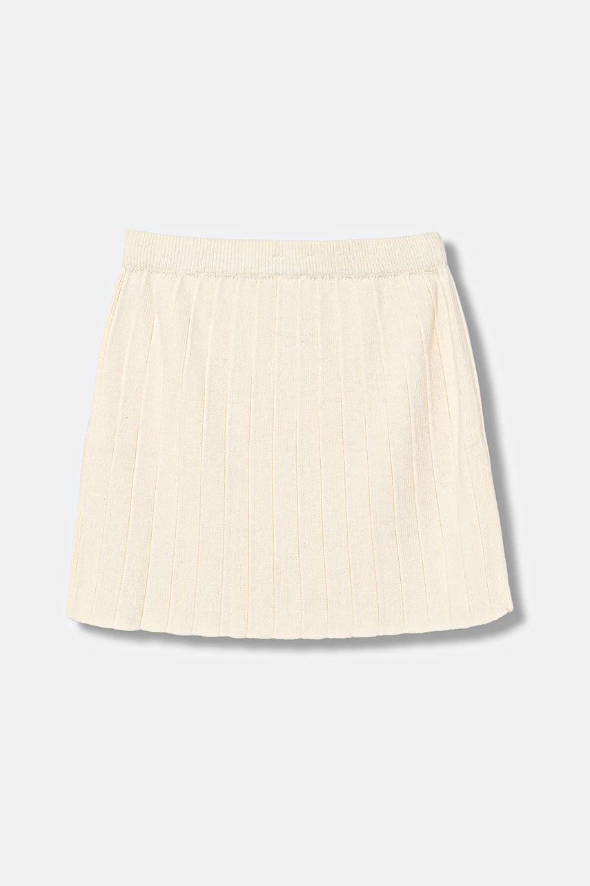 Детская юбка United Colors of Benetton цвет бежевый mini расклешённая 1270C000G