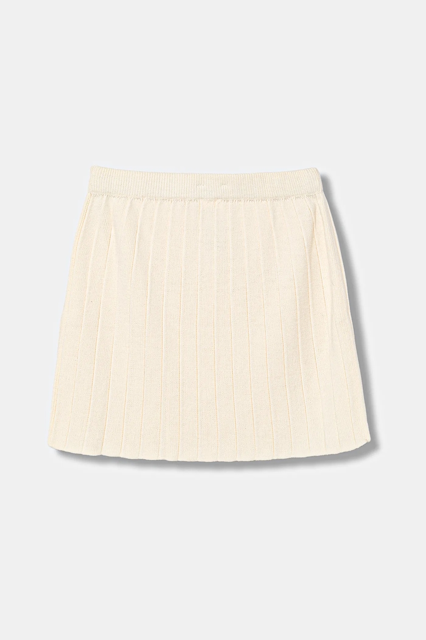 Детская юбка United Colors of Benetton цвет бежевый mini расклешённая 1270C000G Детская юбка United Colors of Benetton цвет бежевый mini расклешённая 1270C000G