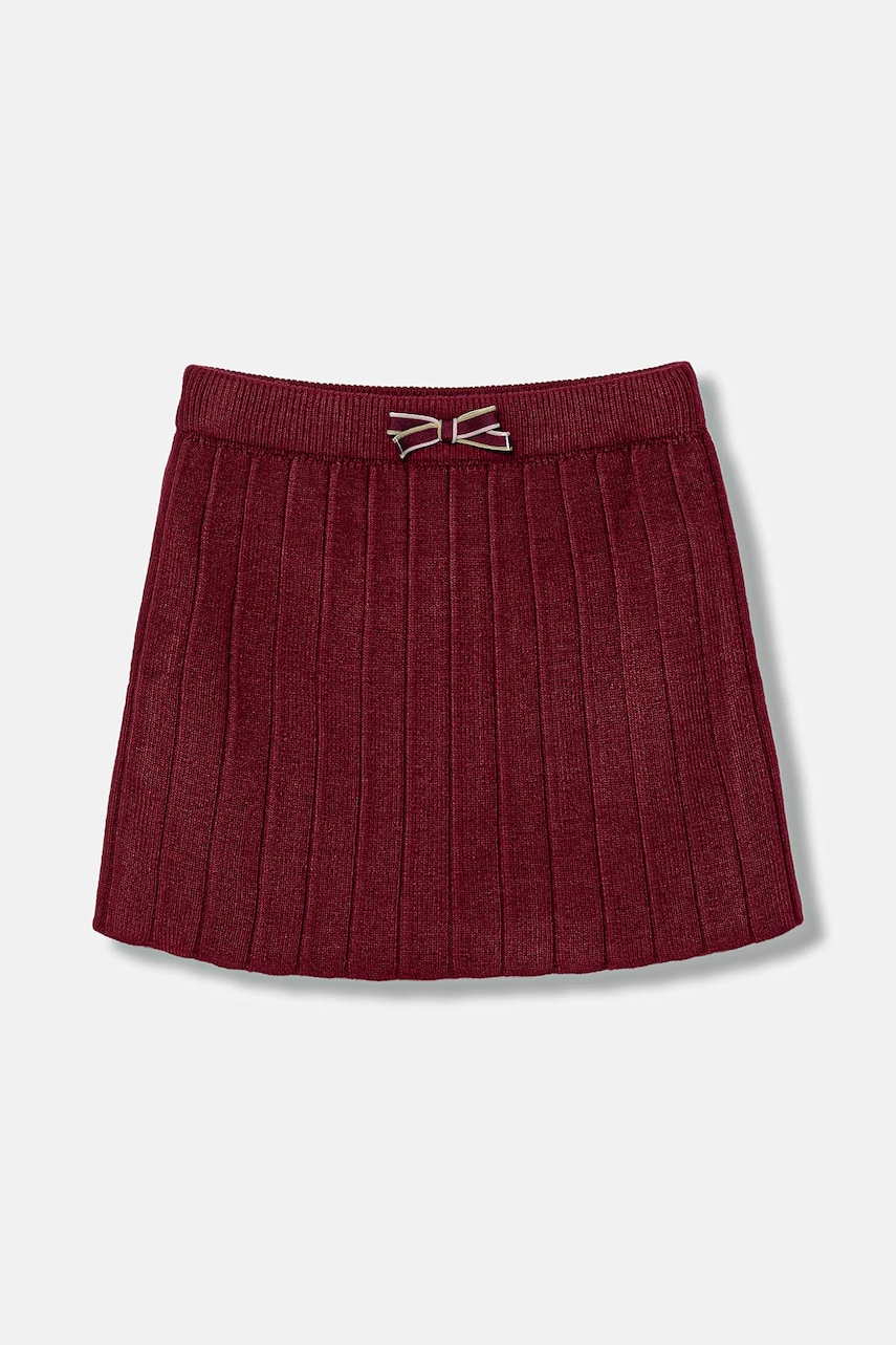 United Colors of Benetton fustă fete culoarea bordo, mini, evazați, 1270C000G