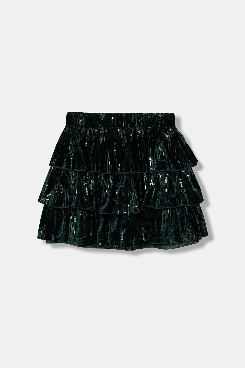 United Colors of Benetton fustă fete culoarea verde, mini, evazati, 4OZGC002M