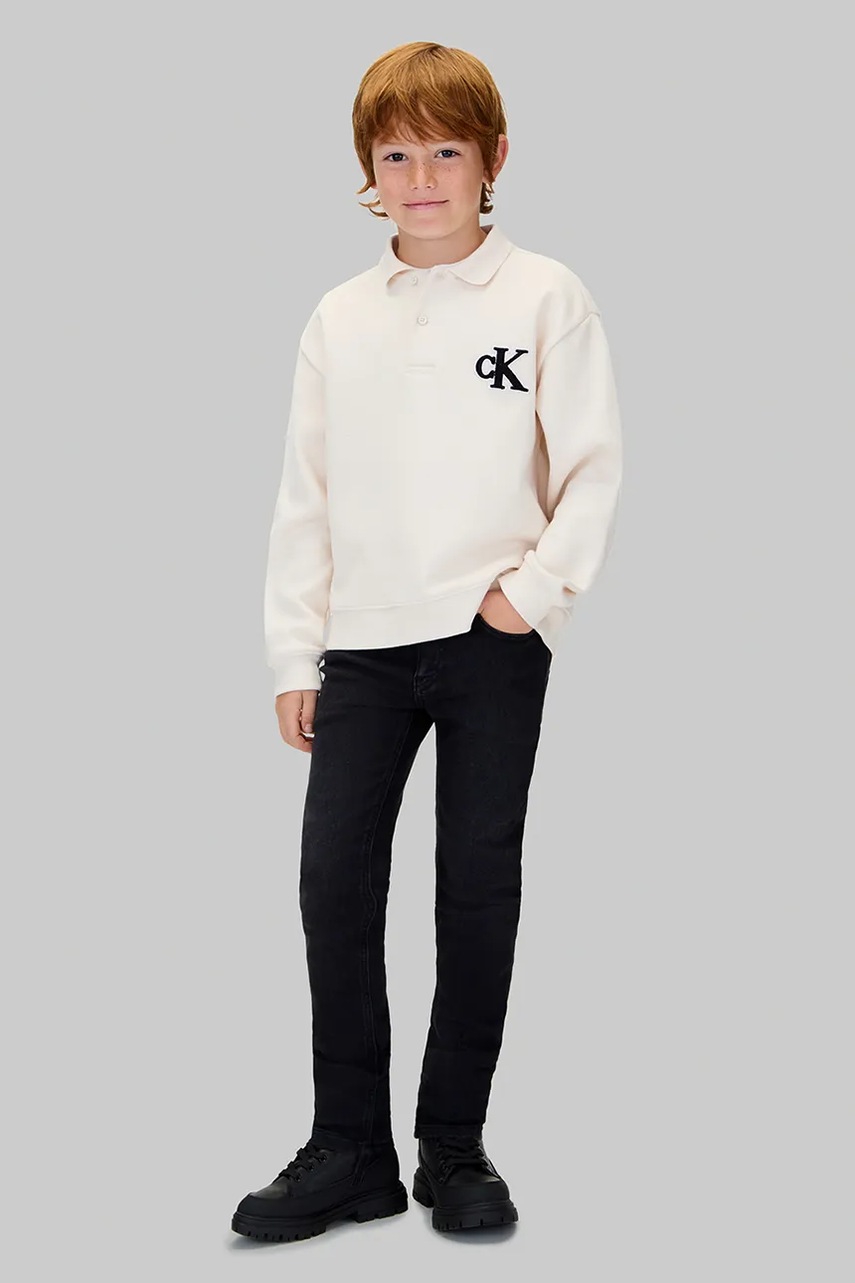 

Детски дънки Calvin Klein Jeans ESS WASHED IB0IB02548, Черен