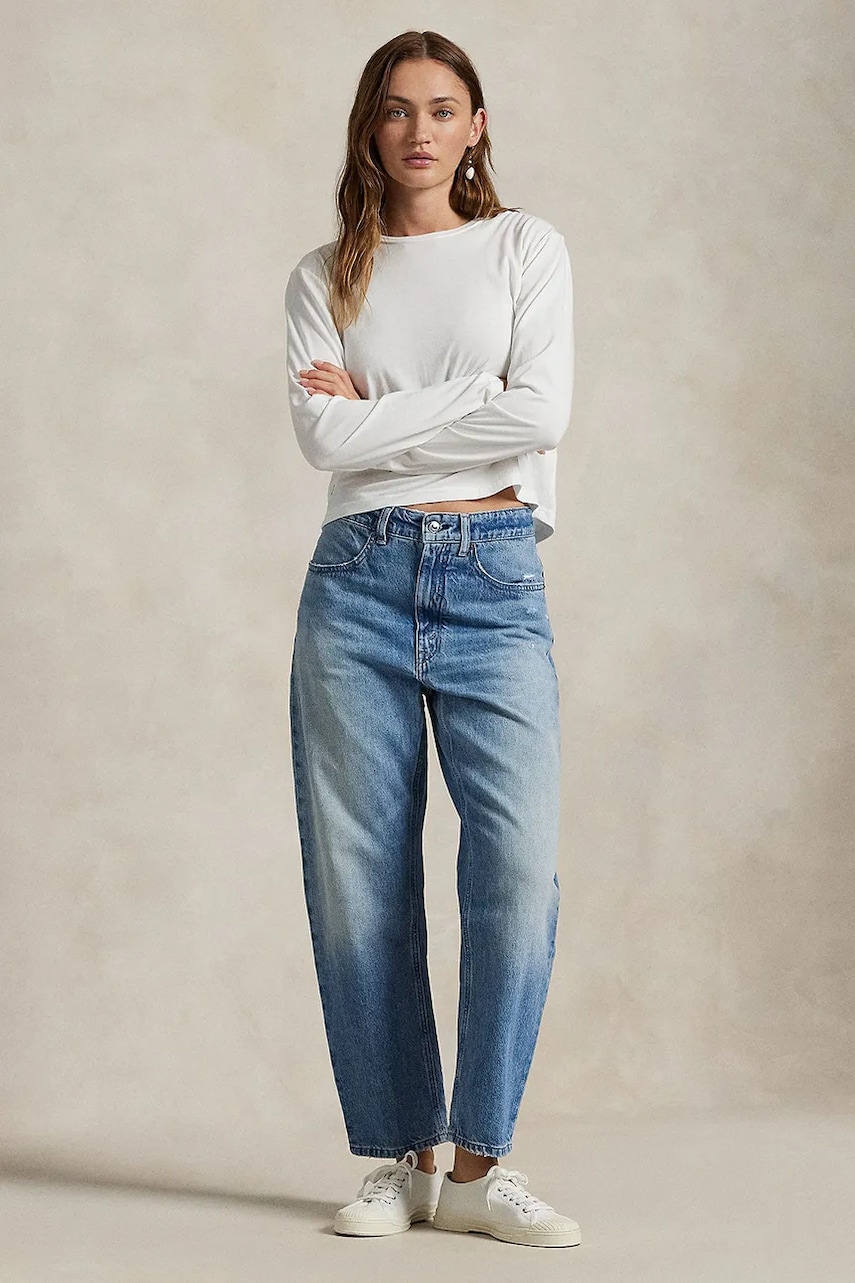 Levně Džíny Polo Ralph Lauren dámské, medium waist, 211969371