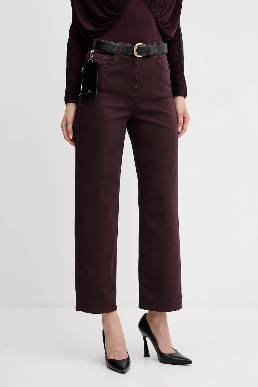 Elisabetta Franchi jeans high waist, PJ04D56E2