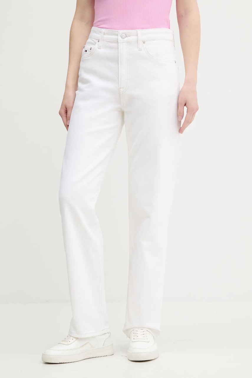 Levně Džíny Tommy Jeans dámské, high waist, DW0DW20481