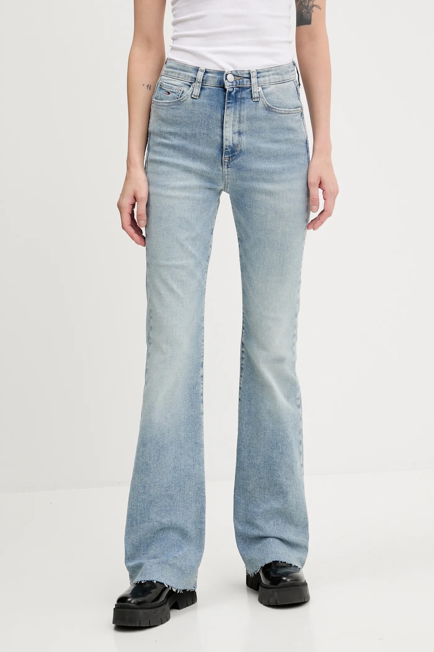 Levně Džíny Tommy Jeans dámské, high waist, DW0DW20494