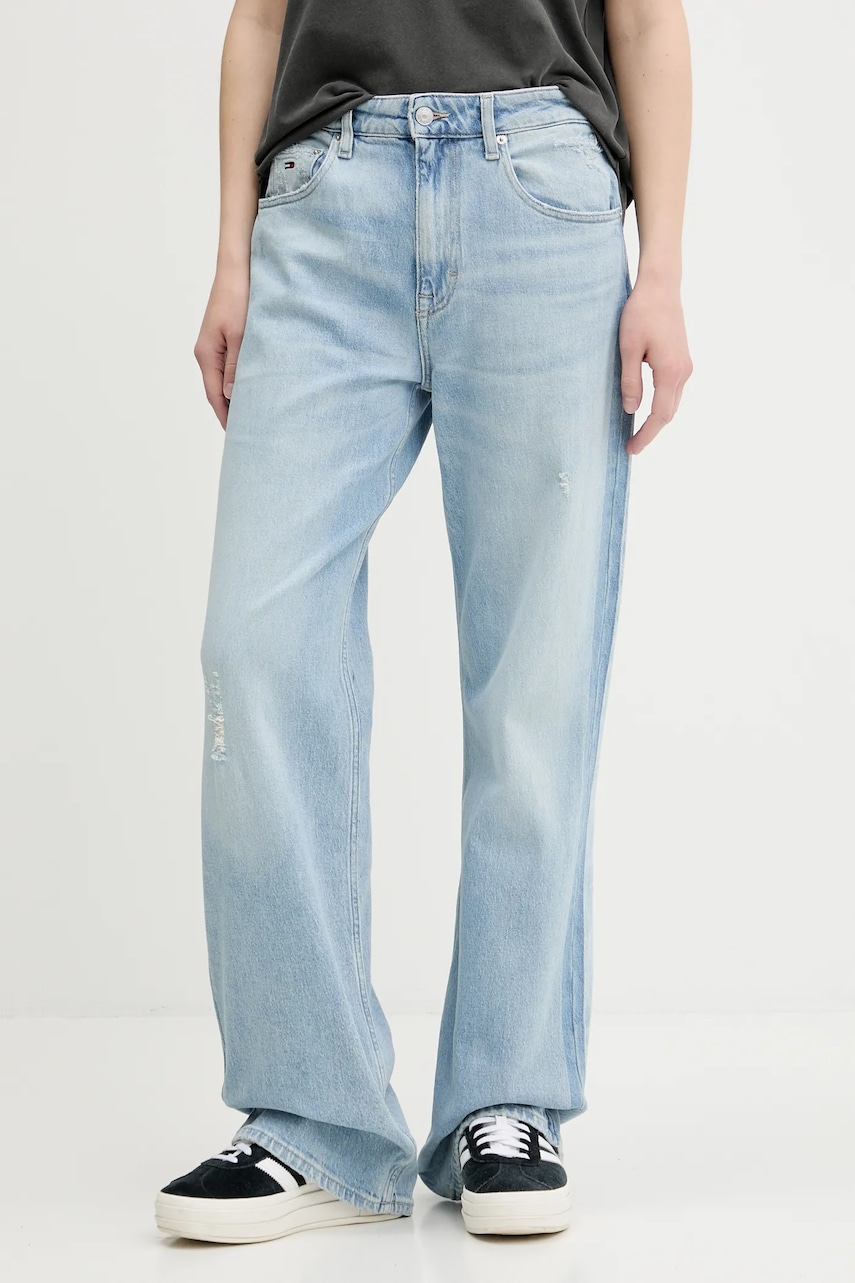 Levně Džíny Tommy Jeans dámské, high waist, DW0DW20515