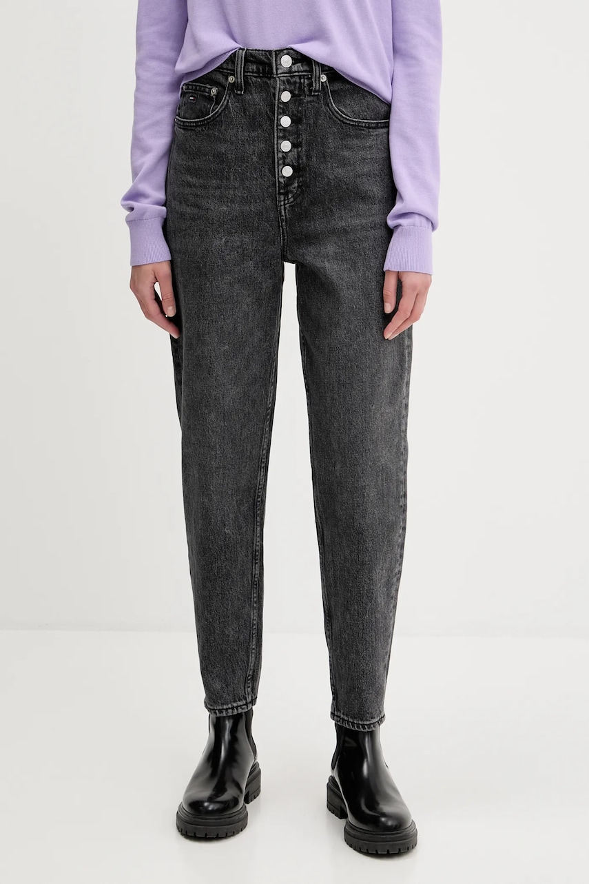 Levně Džíny Tommy Jeans dámské, high waist, DW0DW21373