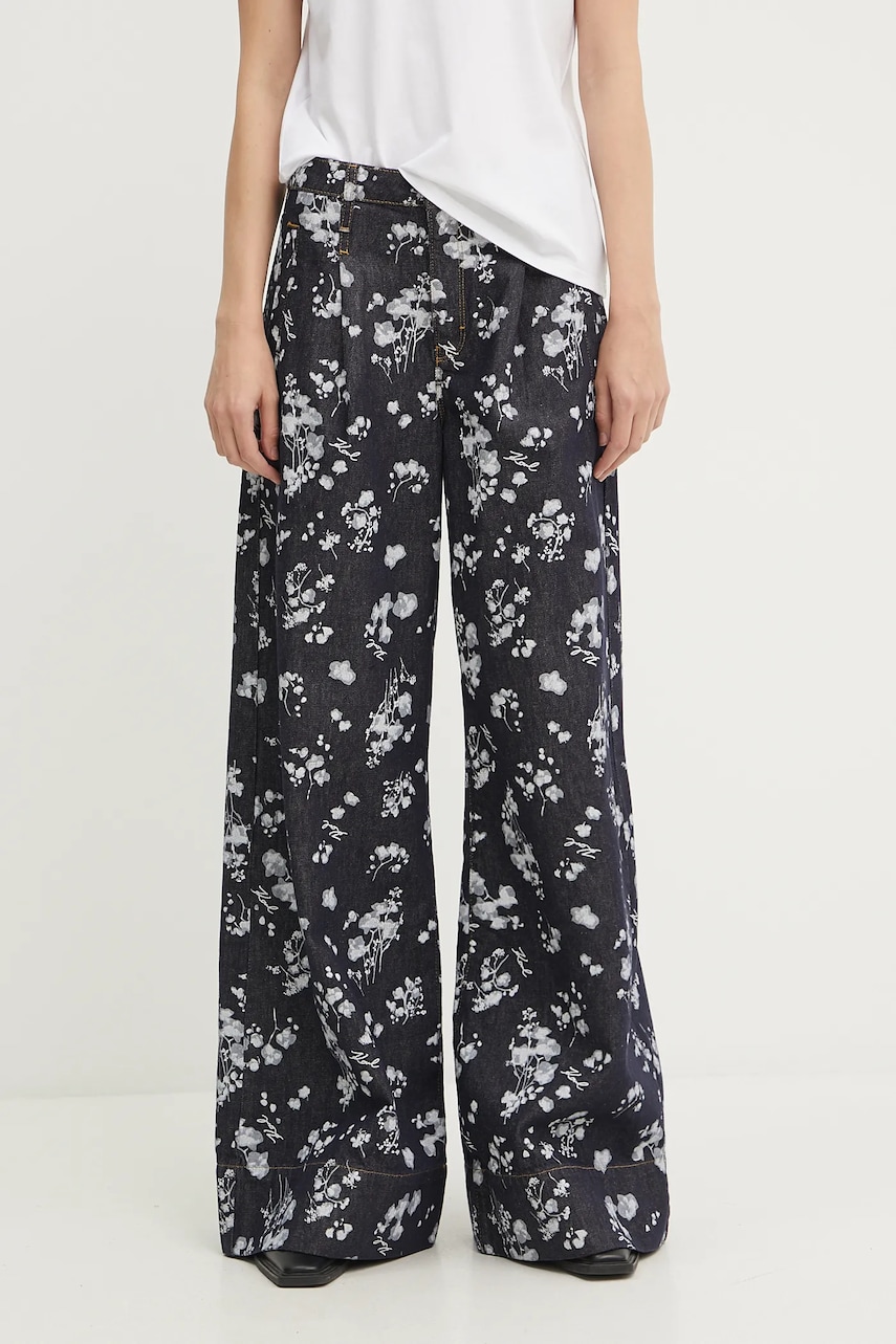 Karl Lagerfeld jeans culoarea bleumarin, A3W10012