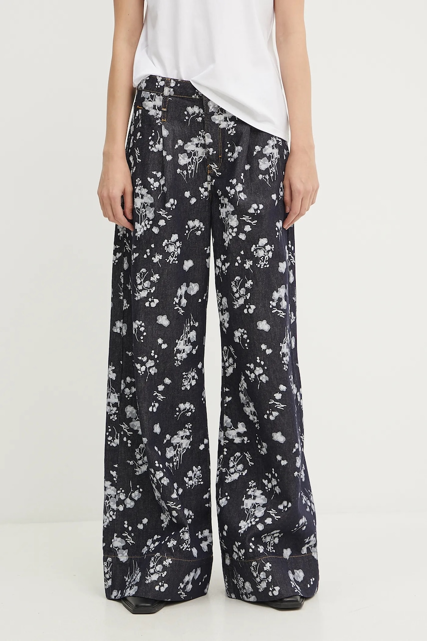 Karl Lagerfeld jeans culoarea bleumarin, A3W10012