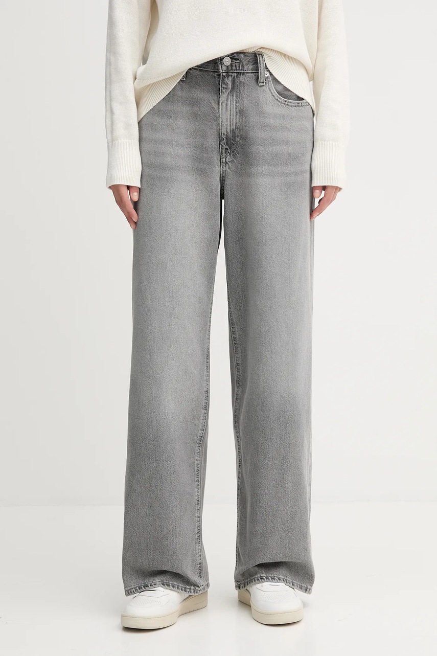 Levně Džíny Calvin Klein Jeans dámské, high waist, LV047C722G