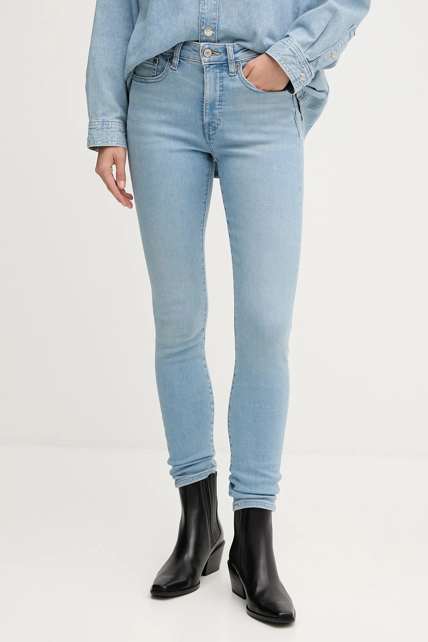 Levně Džíny Calvin Klein Jeans dámské, modrá barva, LV047C776G