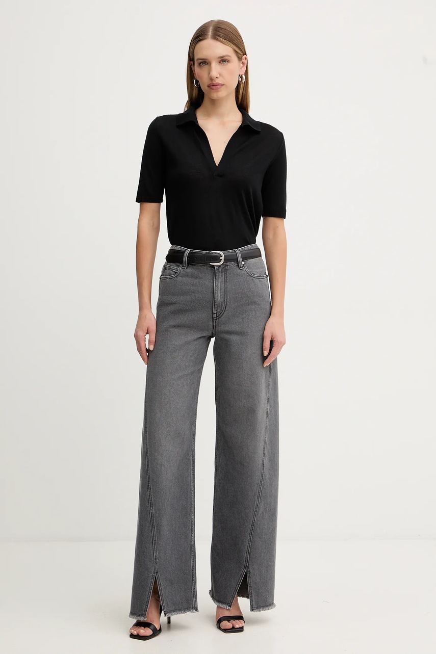 Τζιν παντελόνι Simona Corsellini χρώμα: γκρι, A25CPPAT0601 φωτογραφία