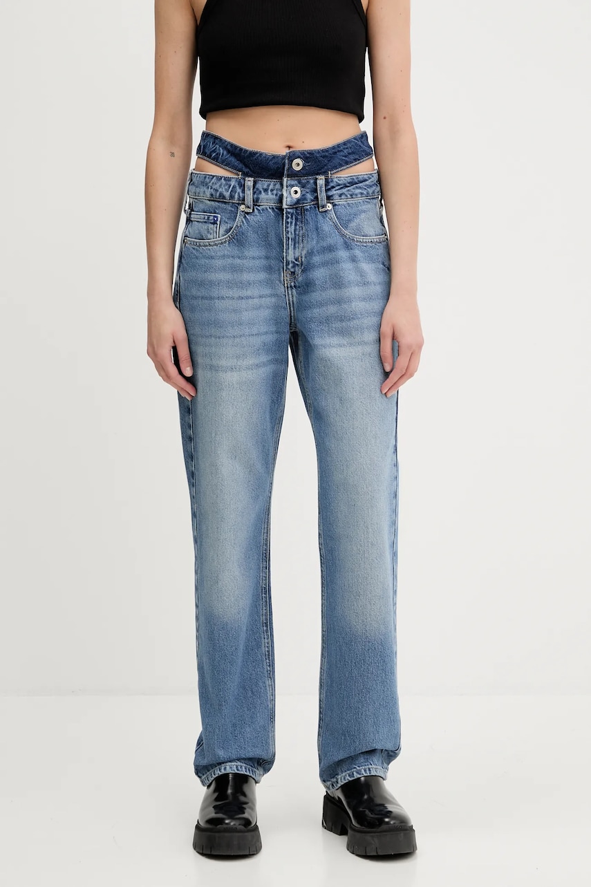Levně Džíny Karl Lagerfeld Jeans dámské, high waist, A3W10004