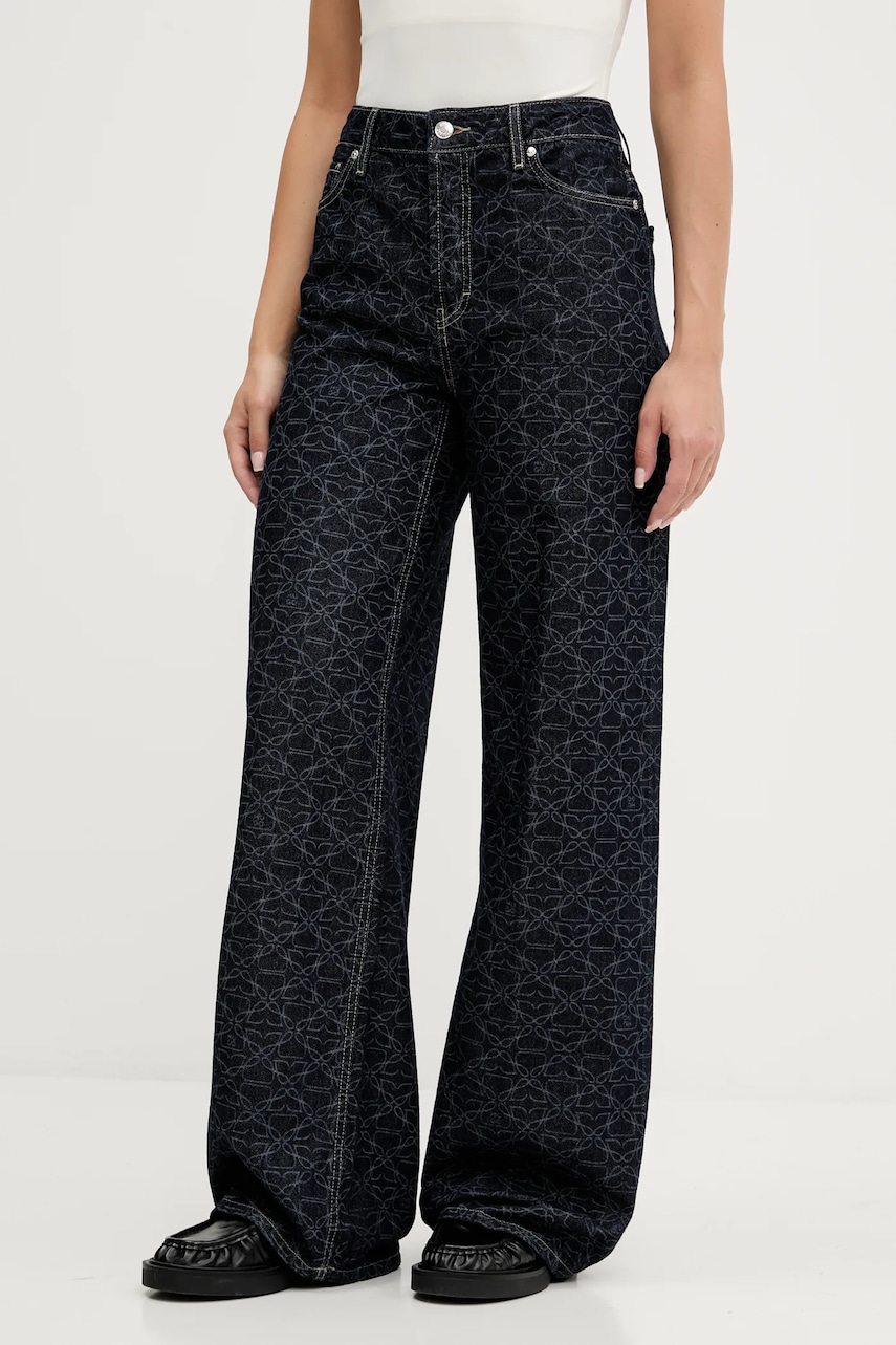 HUGO blugi din bumbac high waist, 50541522