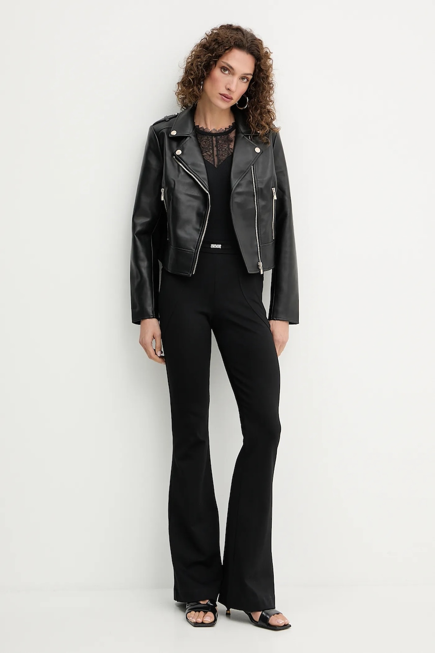 Брюки Versace Jeans Couture цвет чёрный клёш высокая посадка 79HAA105 J0092 Брюки Versace Jeans Couture цвет чёрный клёш высокая посадка 79HAA105 J0092