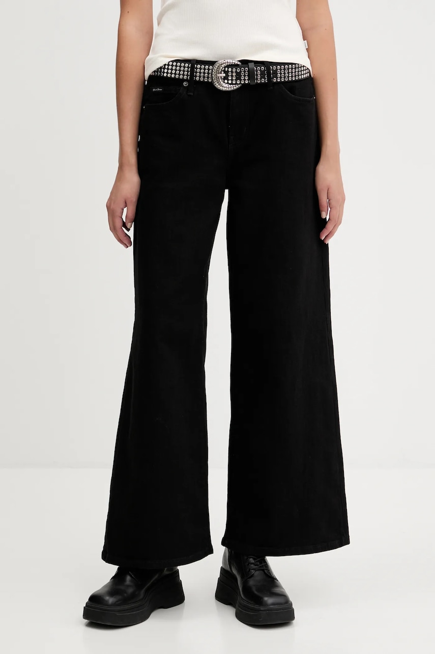 Levně Džíny Guess Jeans dámské, černá barva, W5YA0O D0141