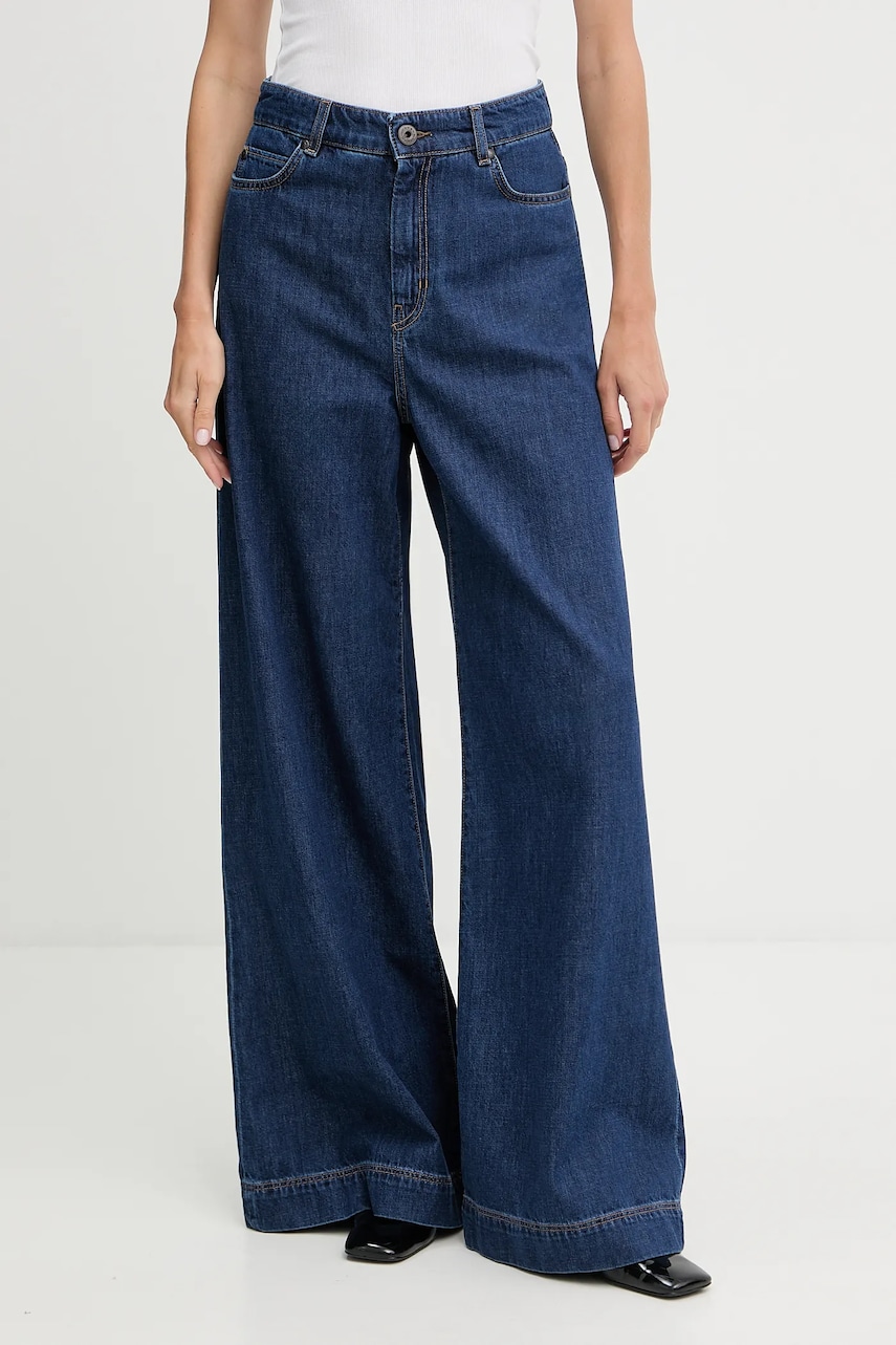 Weekend Max Mara jeans VEGA culoarea bleumarin, 2525186061600