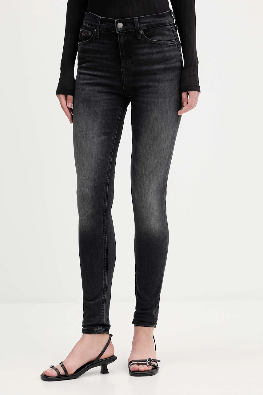 Tommy Jeans blugi culoarea negru, DW0DW22152