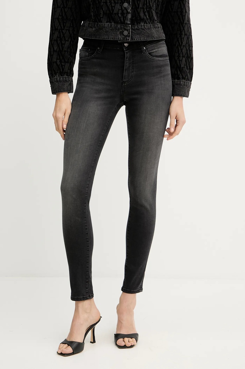 Levně Džíny Armani Exchange dámské, šedá barva, XW000123 AF14457