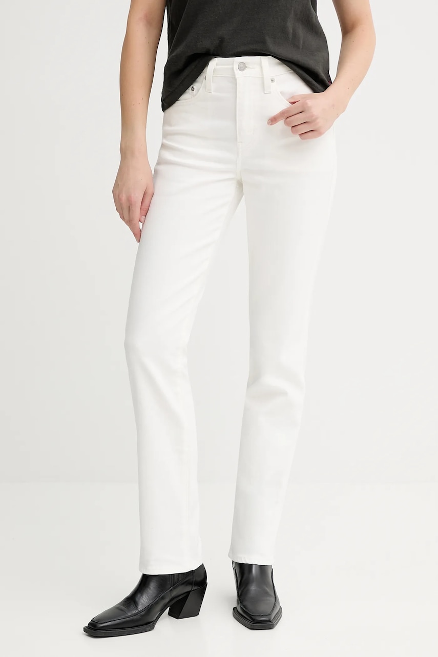 Levi\'s jeans 724 HIGH RISE STRAIGHT culoarea bej 18883.724