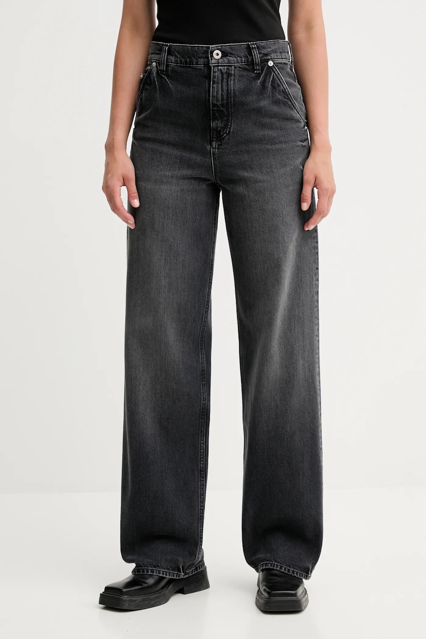 Kenzo jeans Kenzo x Futura high waist, FF62DP2356C8