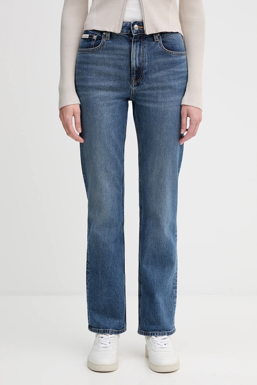Levně Džíny Calvin Klein Jeans dámské, high waist, LV047D743G