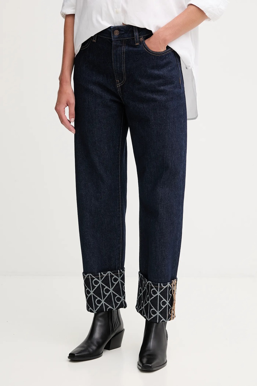 Levně Džíny Calvin Klein Jeans dámské, medium waist, LV047D711G