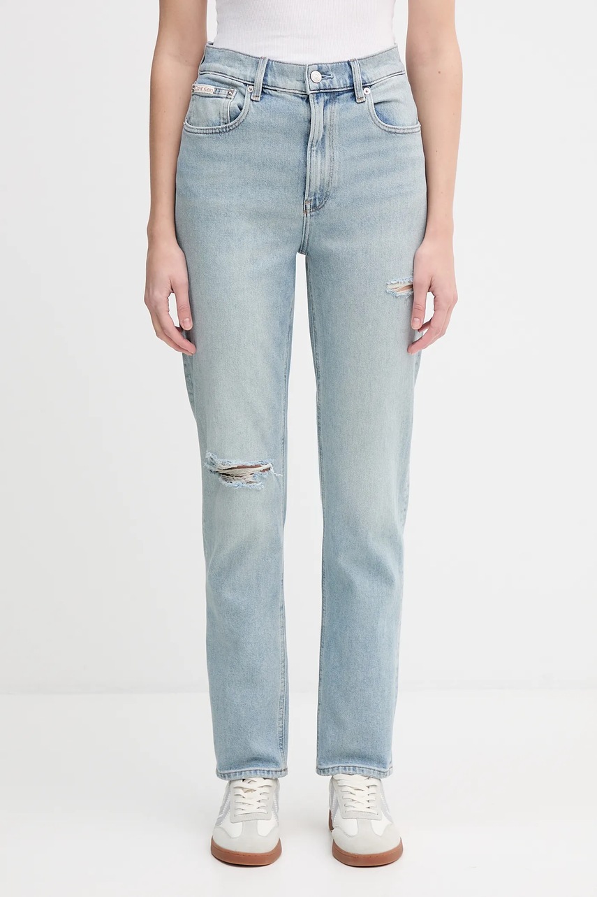 Levně Džíny Calvin Klein Jeans dámské, high waist, LV047D722G