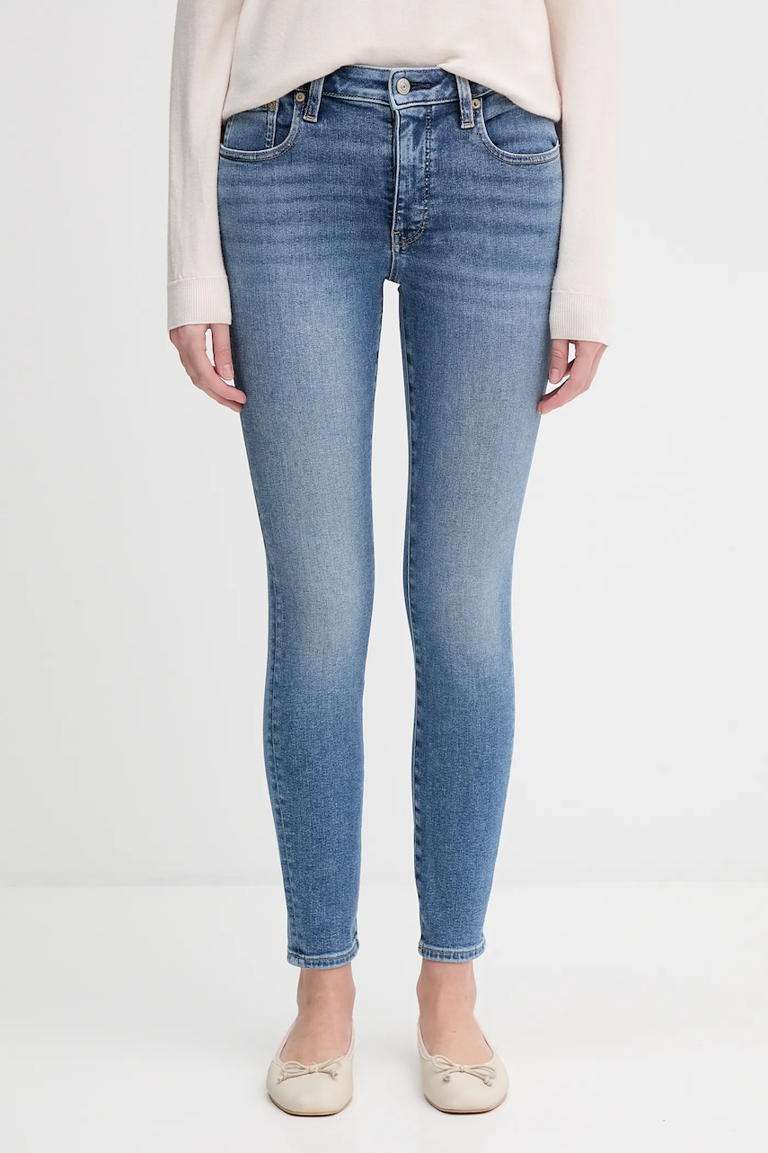 Levně Džíny Calvin Klein Jeans dámské, modrá barva, LV047D902G