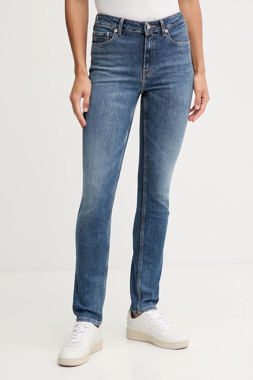 Levně Džíny Tommy Hilfiger dámské, tmavomodrá barva, WW0WW46722