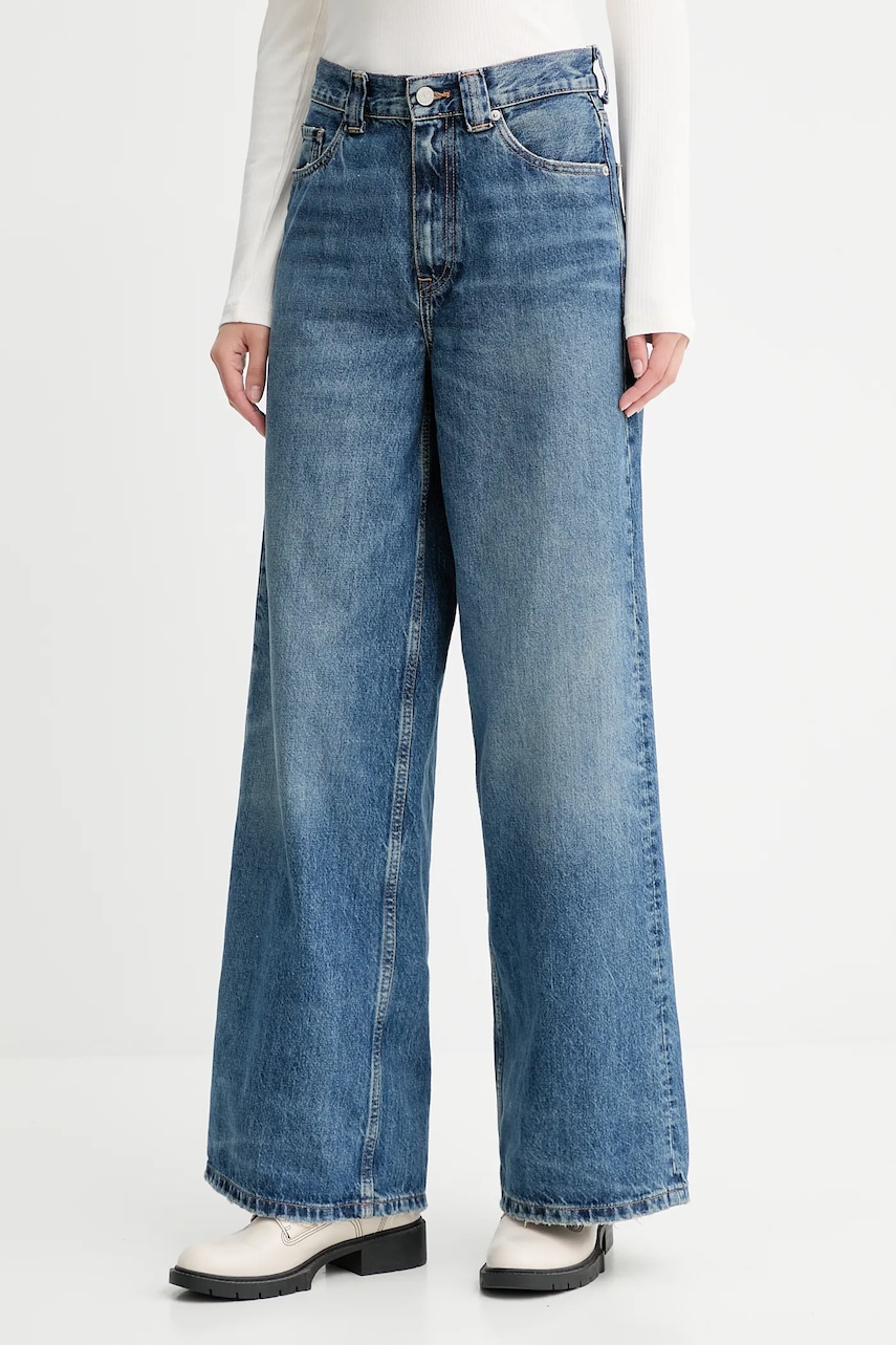 Levně Džíny Tommy Hilfiger dámské, tmavomodrá barva, WW0WW46731