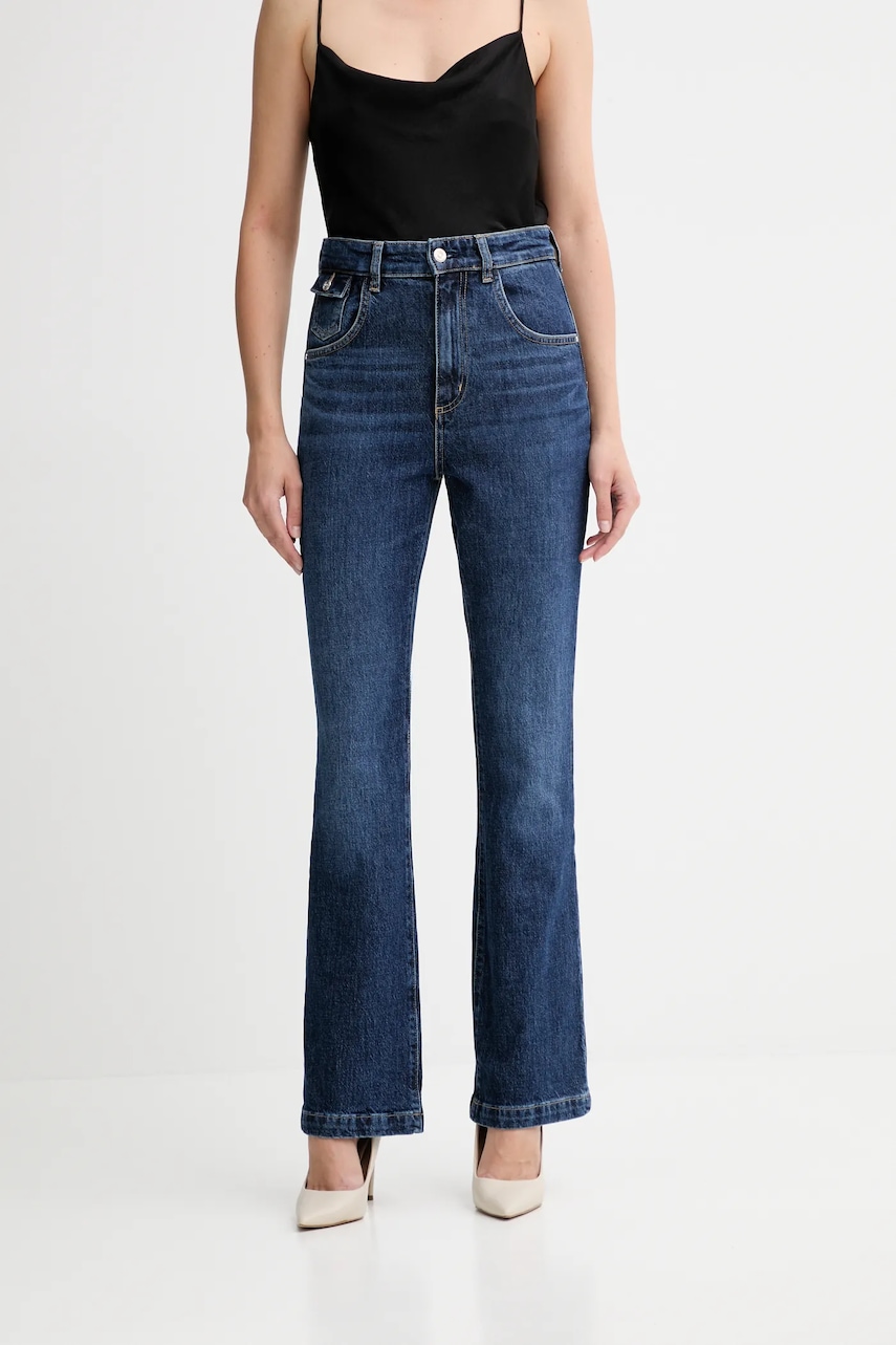 BOSS jeansy LYRIS-BOOTCUT damskie high waist 50546335