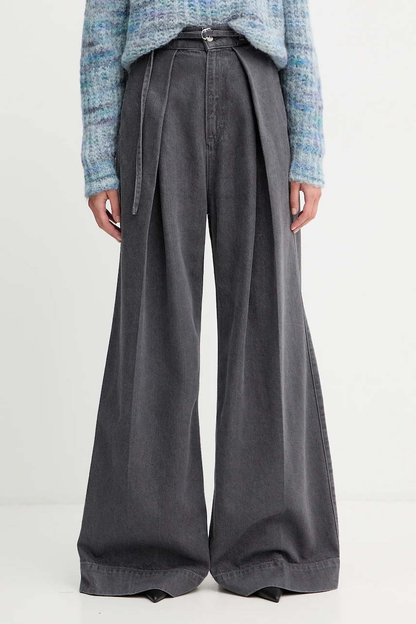 Džíny BOSS CENTRAL 3.0 dámské, šedá barva, 50546860