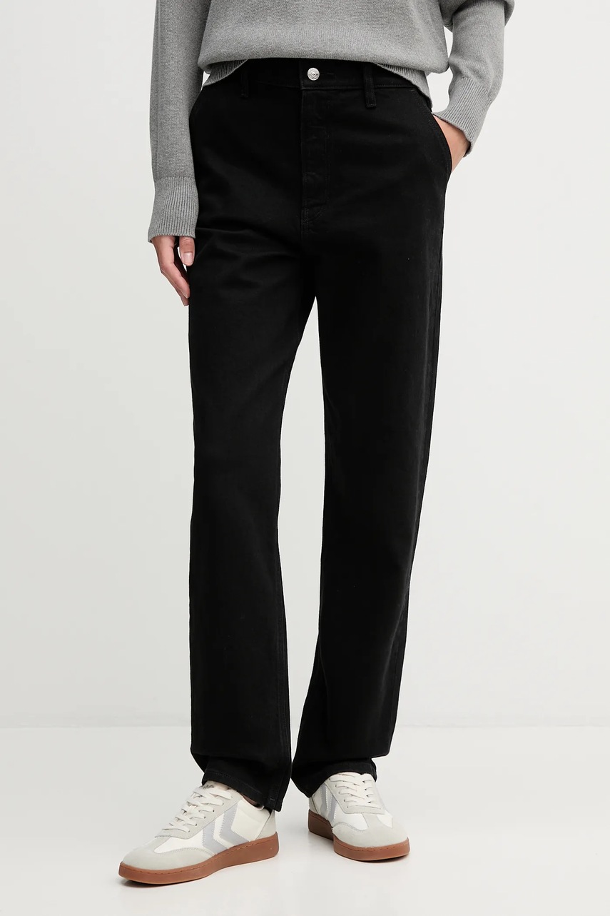 Levně Džíny Calvin Klein Jeans dámské, černá barva, LV047D772G