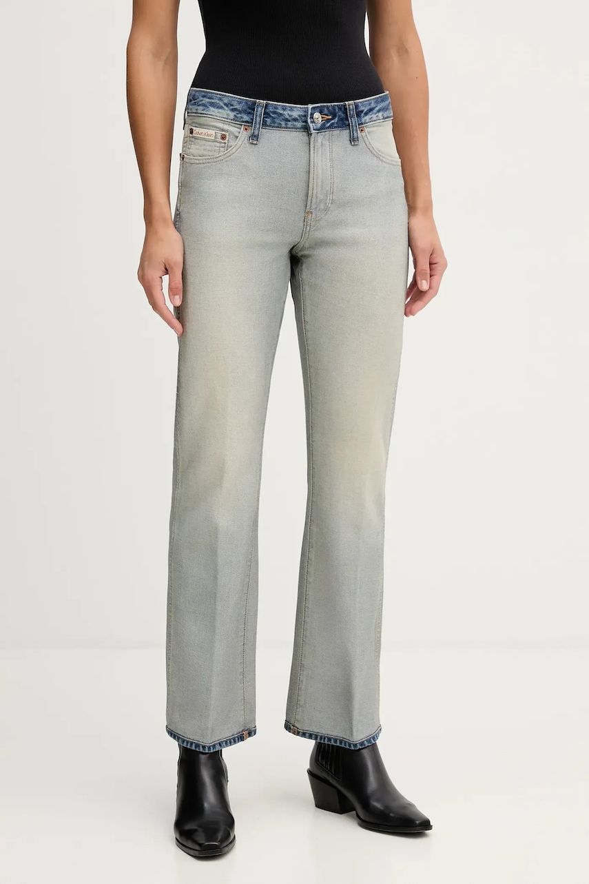 Levně Džíny Calvin Klein Jeans dámské, medium waist, LV147D735G