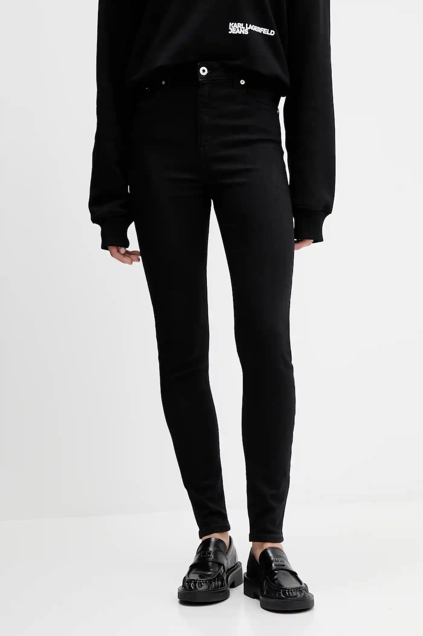 Levně Džíny Karl Lagerfeld Jeans dámské, černá barva, A3W10002